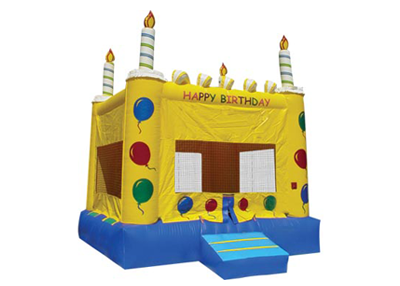 birthday cake party bounce house