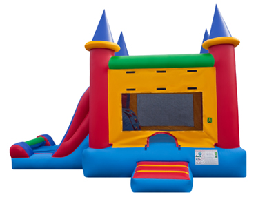 castle bounce house and slide