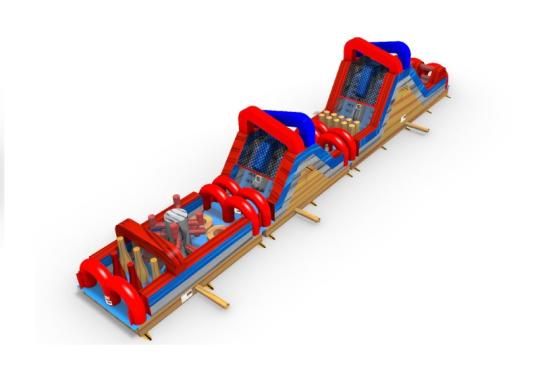 inclined obstacle course rental