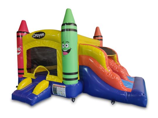 Mini Crayon Inflatable Bounce House Slide