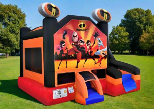 5in1 Incredibles bounce and slide Inflatable combo