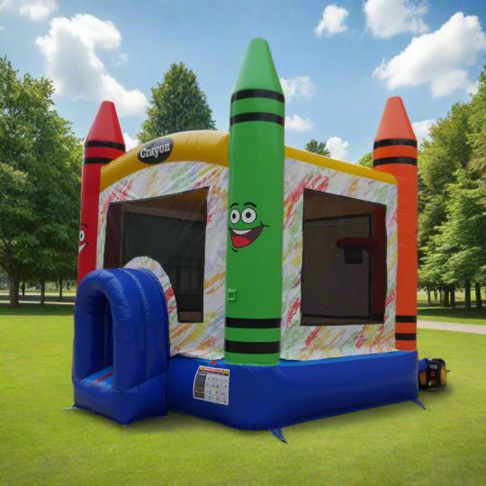 Crayon Themed Inflatable Bounce House