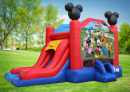 mickey mouse bounce and slide inflatable combo