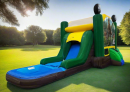 jurassic waterslide bounce house combo